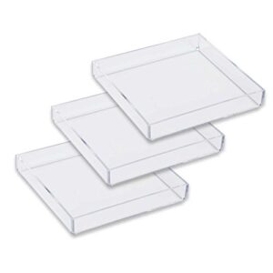 mirart clear acrylic tray 6 x 6 (3 pack)