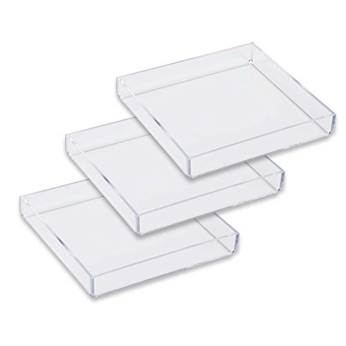 Mirart Clear Acrylic Tray 6 x 6 (3 Pack)
