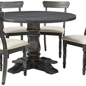 Selena 5 Pcs Dining Set, Weathered Gray