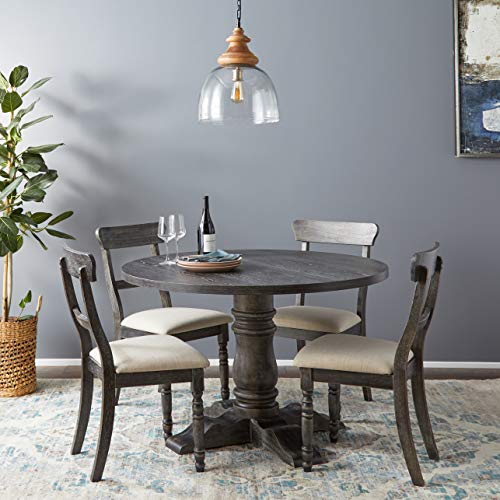 Selena 5 Pcs Dining Set, Weathered Gray