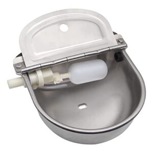automatic dog feeder trough bowl dispenser waterer for pet dog horse cattle goat sheep water stainless steel farm tool