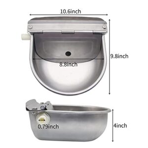 Automatic Dog Feeder Trough Bowl Dispenser Waterer for Pet Dog Horse Cattle Goat Sheep Water Stainless Steel Farm Tool