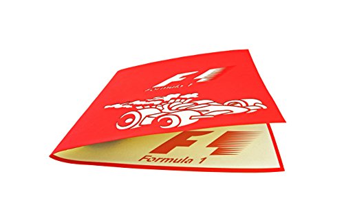 PopLife Formula One Car 3D Pop Up Card for All Occasions - Father’s Day, Happy Birthday, Congratulations, Retirement Gift, Work Anniversary - Race Car Drivers, F1 - for Husband, Son, Father, Friend