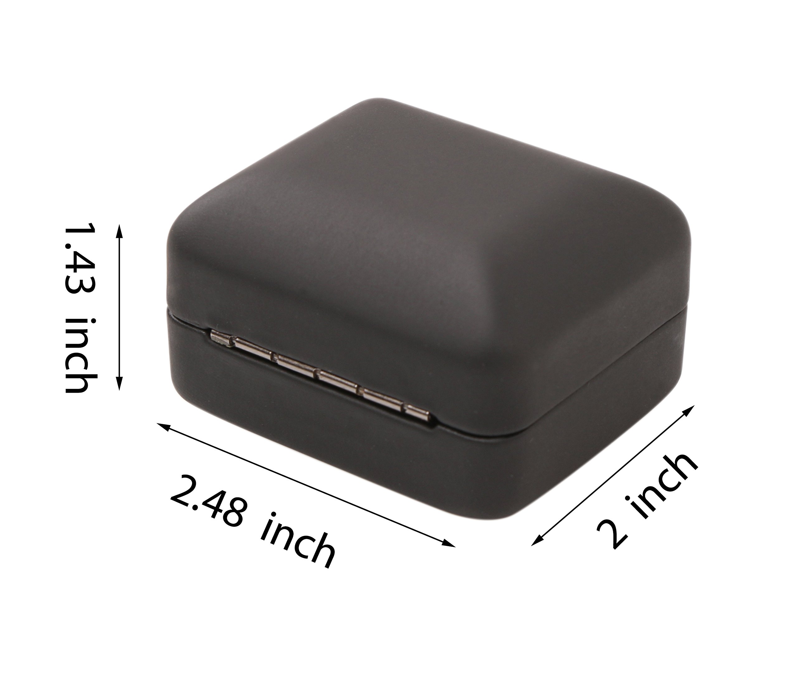 Omeet Mini size Metal glossy with LED Jewelry Gift Box - Easy to fit into your pocket or handbag