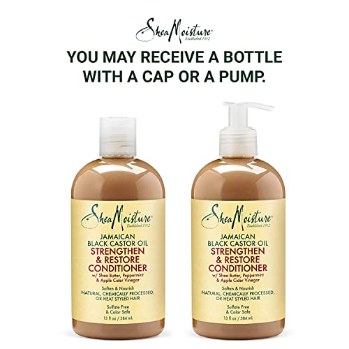 Shea Moisture Strengthen Grow & Restore Combo Bundle, Includes - 16 Ounce Jamaican Black Castor Oil Shampoo | 16 Ounce Leave-In Conditioner | 13 Ounce Conditioner | 12 Ounce Treatment Masque