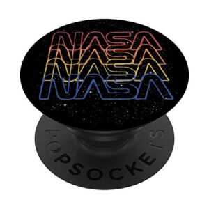 nasa neon worm logo popsockets popgrip: swappable grip for phones & tablets
