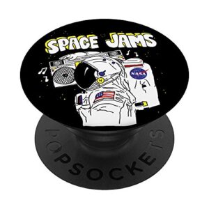 nasa space jams astronaut boombox popsockets popgrip: swappable grip for phones & tablets