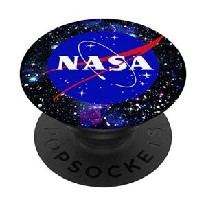 nasa logo in the stars popsockets popgrip: swappable grip for phones & tablets