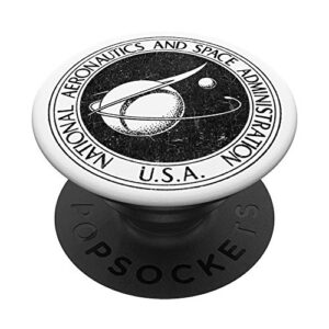 nasa vintage logo popsockets popgrip: swappable grip for phones & tablets