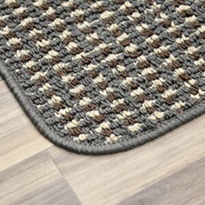 Garland Rug Berber Coloriations 18" x 28"/18" x 28", Cinder Gray