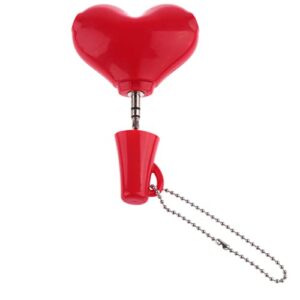 YUN Deals Multi Function 2-Way Heart Shaped Headphone Splitter 3.5mm Jack Plug Keychain