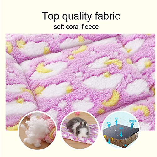 FLAdorepet Small Animal Guinea Pig Hamster Bed House Winter Warm Squirrel Hedgehog Rabbit Chinchilla Bed Mat House Nest Hamster Accessories (Medium,Random)