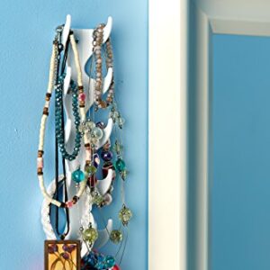 Multi-Functional Vertical Hooks- Made in The USA- Hook Solutions for Simple Organization (White)