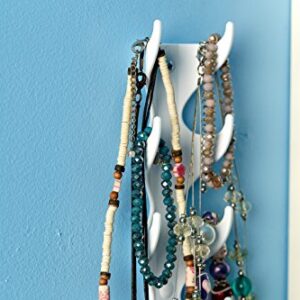 Multi-Functional Vertical Hooks- Made in The USA- Hook Solutions for Simple Organization (White)