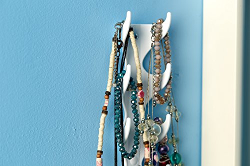 Multi-Functional Vertical Hooks- Made in The USA- Hook Solutions for Simple Organization (White)