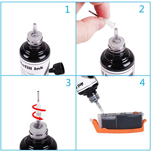 CoYlBod Refill Ink Kit PGI-250 PGBK CLI-251 / PGI-250XL CLI-251XL PGI-270 PGBK CLI-271 / PGI-270XL CLI-271XL PIXMA MG7520 MG7120 MG6320 IP8720 MG7720 TS8020 TS9020, for Refillable Cartridges or CISS