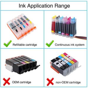 CoYlBod Refill Ink Kit PGI-250 PGBK CLI-251 / PGI-250XL CLI-251XL PGI-270 PGBK CLI-271 / PGI-270XL CLI-271XL PIXMA MG7520 MG7120 MG6320 IP8720 MG7720 TS8020 TS9020, for Refillable Cartridges or CISS