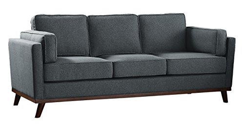 Homelegance 84", Gray Bedos Fabric Upholstered Sofa