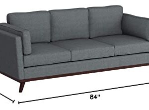 Homelegance 84", Gray Bedos Fabric Upholstered Sofa