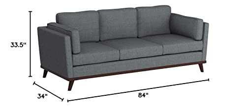 Homelegance 84", Gray Bedos Fabric Upholstered Sofa