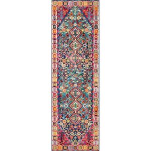 nuLOOM Meadow Vintage Vibrant Runner Rug, 2' 6" x 8', Multi