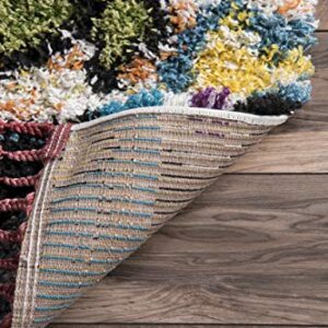 nuLOOM Alane Moroccan Tassel Shaggy Area Rug, 5' 3" x 7' 6", Multi