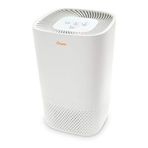 crane air purifier with true hepa filter, germicidal uv light, 250 sq feet coverage, timer function, sleep mode, washable particle filter, ee-5067