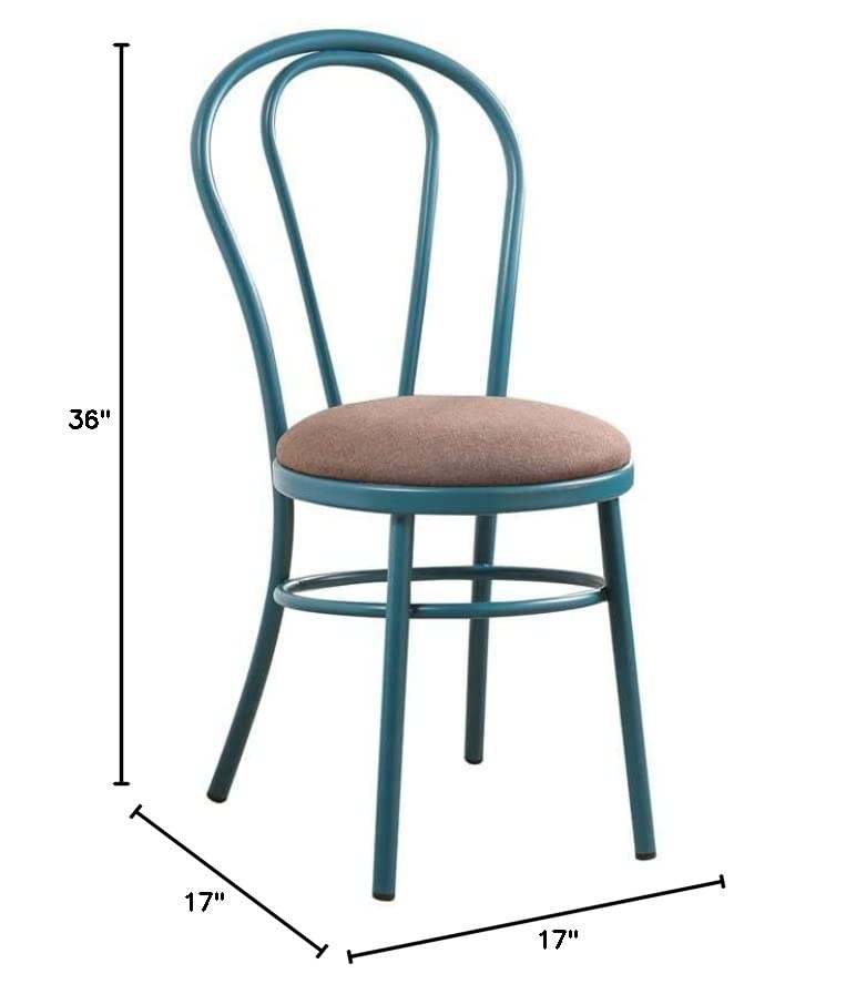 ACME Jakia Side Chair (Set-2) - 96814 - Fabric & Teal