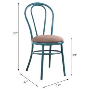 ACME Jakia Side Chair (Set-2) - 96814 - Fabric & Teal