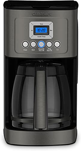 Cuisinart DCC-3200BKSP1 Perfectemp, 14 Cup Progammable with Glass Carafe Coffee Maker, Black Stainless Steel