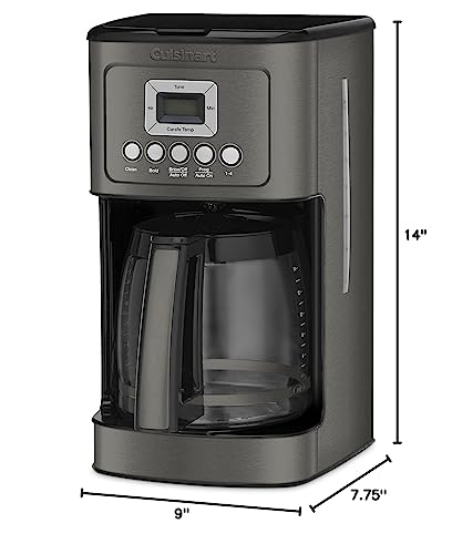 Cuisinart DCC-3200BKSP1 Perfectemp, 14 Cup Progammable with Glass Carafe Coffee Maker, Black Stainless Steel