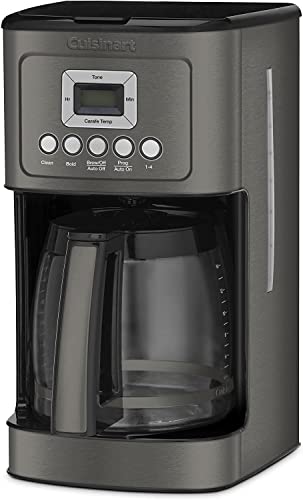 Cuisinart DCC-3200BKSP1 Perfectemp, 14 Cup Progammable with Glass Carafe Coffee Maker, Black Stainless Steel