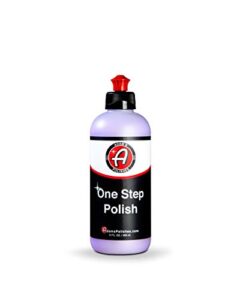 adam's one step polish 12oz - safe for clear coat, single stage, or lacquer paint - increased cut & finishing, body shop safe - easy application and removal, excellent shine