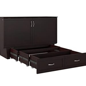 AFI Monroe Murphy Bed Chest with Charging Station, Queen, Espresso