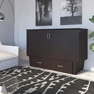 AFI Monroe Murphy Bed Chest with Charging Station, Queen, Espresso