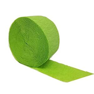 Lime Green Crepe Paper Streamers, 2 Rolls, Made in USA