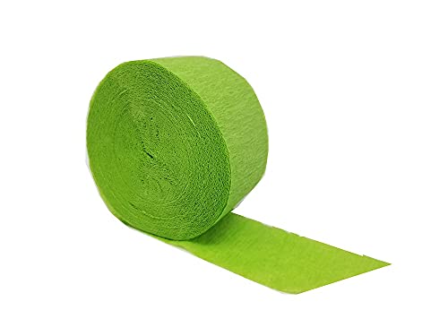 Lime Green Crepe Paper Streamers, 2 Rolls, Made in USA