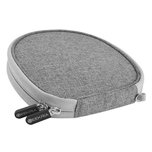 Geekria Shield Case Compatible with Audio-Technica, Jabra, Bose, JVC, LG, Sennheiser, Sony Headphones, Replacement Protective Hard Shell Travel Carrying Bag with Cable Storage (Grey)