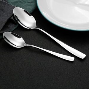 Eslite 12-Piece Large Stainless Steel Dinner Spoons,8 Inches