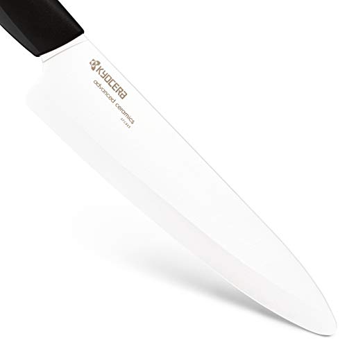 Kyocera 5 piece Ceramic Knife Block Set,White Blade Sizes: 5.5", 5", 4.5", 3", Stainless