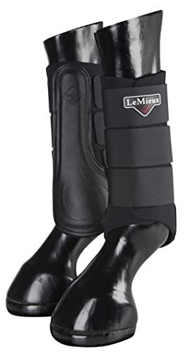LeMieux Grafter Brushing Horse Boots - Protective Gear and Training Equipment - Equine Boots, Wraps & Accessories (Black - Large)
