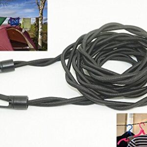 Travel Clothesline Multifunctional Elastic Cord Compact Bungee Clothesline Travel Bungee Clothesline Travel Laundry Clothesline Kit with Two Twist Ties for Campers Boaters Hikers Travelers