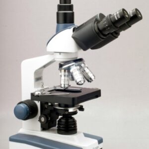 AmScope 40X-2500X LED Lab Trinocular Compound Microscope w 3D Two-Layer Mechanical Stage & HD Recording Camera