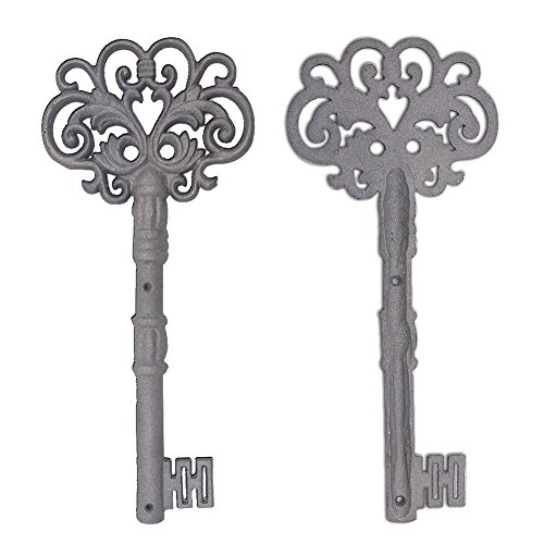 JOHOUSE Large Iron Key, Skeleton Key Decorative Antique Style Decorative Wine Cellar Key Castle Key for Home Décor