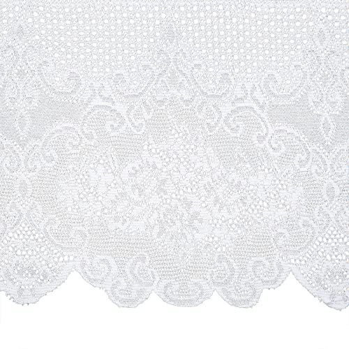 Juvale White Lace Tablecloth for Rectangular Tables, Vintage Style Wedding Table Cloths for Reception, Baby Shower, Birthday Party, Formal Dining, Dinner Parties (60 x 97 Inches)