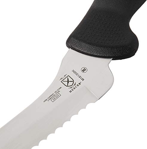 Mercer Culinary M18135BK Serrated Bread Knife, 8 Inch, Black