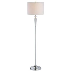 JONATHAN Y JYL2022A Reese 59.5" Crystal LED Floor Lamp Modern,Contemporary,Traditional,Glam for Bedrooms, Living Room, Office, Reading, Clear/Chrome