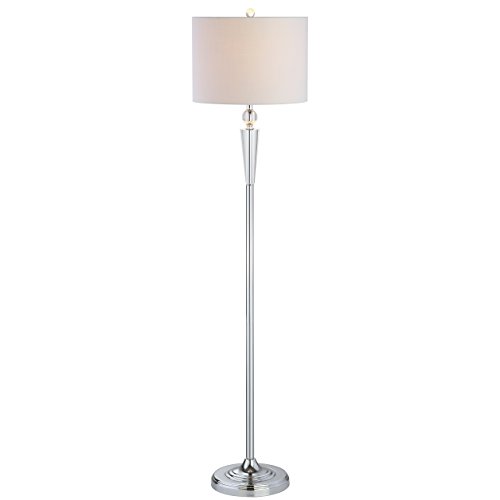 JONATHAN Y JYL2022A Reese 59.5" Crystal LED Floor Lamp Modern,Contemporary,Traditional,Glam for Bedrooms, Living Room, Office, Reading, Clear/Chrome