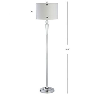 JONATHAN Y JYL2022A Reese 59.5" Crystal LED Floor Lamp Modern,Contemporary,Traditional,Glam for Bedrooms, Living Room, Office, Reading, Clear/Chrome