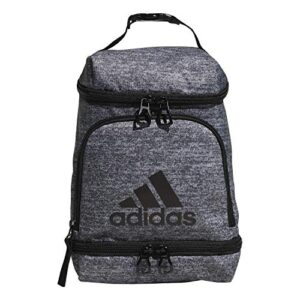 adidas excel insulated lunch bag, jersey onix grey/black, one size